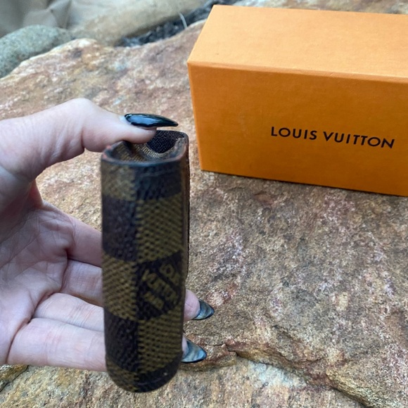 Epic authentic LOUIS Vuitton Damier brown travel key /lipstick case smoke box - Picture 4 of 8